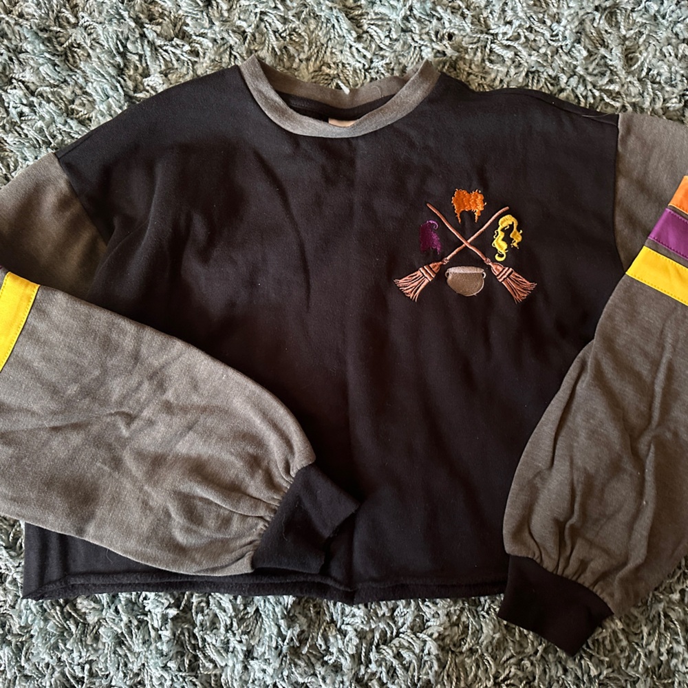 Disney licensed Hocus Pocus cropped sweatshirt